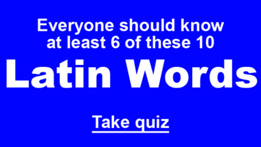 Quiz : Latin words
