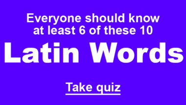 Quiz : Latin words