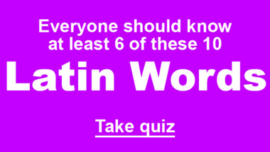 Latin Words Quiz