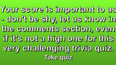 Tough trivia quiz