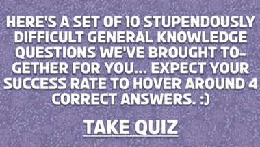 Trivia quiz for people who are not just all talk