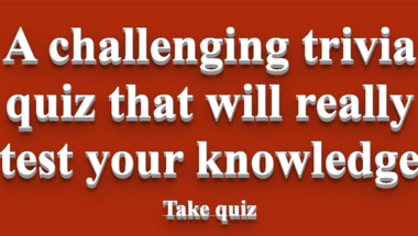 Trivia quiz with general questions