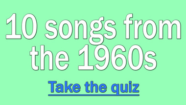 Quiz about songs from the 1960s with a cozy vibe