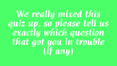 Quite difficult 10 question trivia quiz