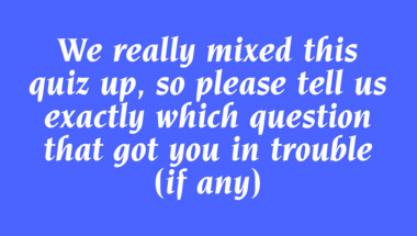 Trivia quiz for people who are not just all talk