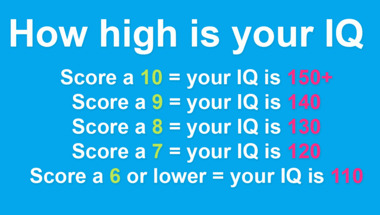 How high is your IQ - Find out with these 10 questions