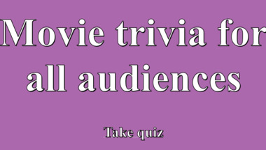 Movie trivia quiz suitable for all participants