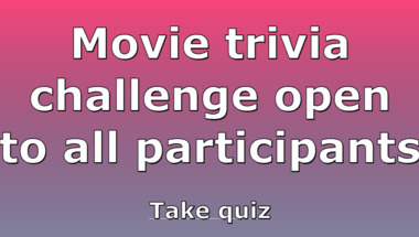 Movie quiz suitable for all participants