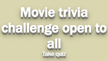 Movie trivia quiz suitable for all participants