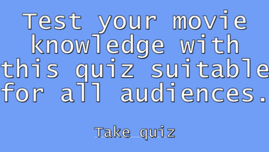 Movie trivia quiz suitable for all audiences