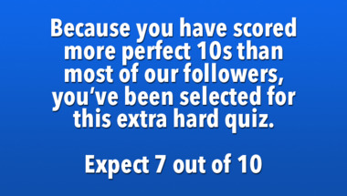 Trivia quiz with a variety of general knowledge questions