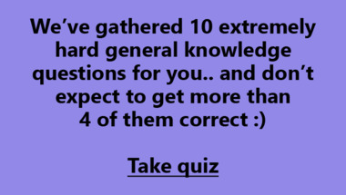 General Trivia Quiz