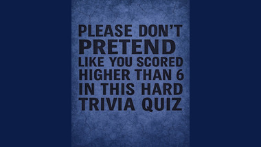 Trivia quiz for smart people