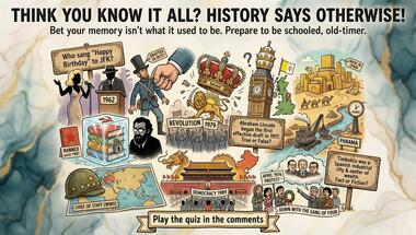 Test your knowledge with a 10-question journey through history!