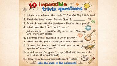 10-question general knowledge challenge